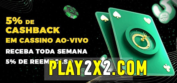 Promoções do cassino ao Vivo play2x 